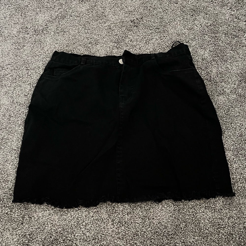 Black Jean Skirt